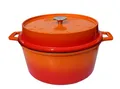 Produktbild: Grillfürst Bratentopf Grillfürst emaillierter Dutch Oven ohne Füsse DO9 - orange