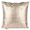 Produktbild: Deko Kissen mit Schuppenoptik goldfarbig beige 40x40cm