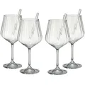 Produktbild: Nachtmann Gin & Tonic Gläser mit Glastrinkhalmen 4er Set Tastes Good ¦ transparent/klar ¦ Glas