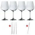 Produktbild: NACHTMANN Looks Good Tastes Good Feels Good 4 Gin Tonic Gläser + 4 Glastrinkhalm