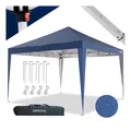 Produktbild: 24MOVE® Pavillon Santos 3x3m Pop-Up UV-Schutz 50+ Wasserdicht & winterfest mit Tasche faltbar & stabil, für Camping & Garten Faltpavillon - Partyzelt Blaullon Faltpavillion SANTOS 3x3M Pop Up wasserdicht klappbar, blau