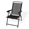 Produktbild: Klappstuhl Gartenstuhl Campingstuhl Gartenklappstuhl -Long Beach- schwarz