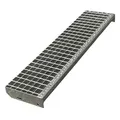 Produktbild: Treppenstufen Metall Stufe / Breite: 60cm Tiefe: 24cm / Maschenweite: 30x30mm / Gitterroststufen Stahl Verzinkt