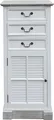 Produktbild: Hochschrank BEACH HOUSE weiß braun Badschrank Kommode Hamptons Tisch Long Island