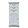 Produktbild: Hochschrank BEACH HOUSE weiß braun Badschrank Kommode Hamptons Tisch Long Island