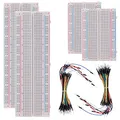 Produktbild: BOJACK Breadboard Kit Lötfreies Steckbrett 2 Pcs 830 Punkte Steckplatine ＆ 2 Pcs 400 Punkte Steckplatine ＆ 126 Pcs Flexible Steckbrett-Überbrückungsdrähte (3 Werte 130 Stück)