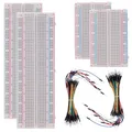 Produktbild: Breadboard Kit Lötfreies Steckbrett 2 Pcs 830 Punkte Steckplatine ＆ 2 Pcs 400...
