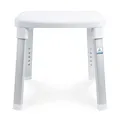Produktbild: Weinberger Duschhocker Badstuhl | Höhenverstellbar | Anti-Rutsch | Belastbar bis 150 kg | Moderne Badezimmerhilfe für Senioren | Modell 43908 | Weiß