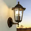 Produktbild: PARIS Nostalgische Wandlaterne Außen in Kupfer Antik wetterfest IP44 E27 Rustikale Balkon Lampe Outdoor - Kupfer