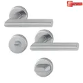 Produktbild: Hoppe Türdrücker Amsterdam Rosette WC Edelstahl matt Türgriff Drückergarnitur
