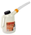 Produktbild: HERO Füllkanne Messkanne 1 Liter Messbecher mit flexiblem Ausgussstutzen und Deckel Kanister Wasserkanne Auto Ölwechsel Ölkanne Ausgießer KFZ Werkstatt Kanne