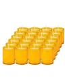 Produktbild: Sovie CANDLES Refill Kerzen Orange 24 Stück - Kerze in Kunststoff-Hülle - ca. 24 Stunden Brenndauer - Kerzen Deko Innen & Außen - Schützt Glas & Dekoration