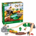 Produktbild: BRIO World Großes Bahn Safari Set 26-tlg. Holzseisenbahn Dampfzug Zug ab 3 Jahre