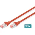 Produktbild: Digitus CAT6 S-FTP Patchk.,5m, Rot (S/FTP, CAT6, 5 m) (DK-1644-050-R-10)