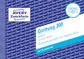 Produktbild: AVERY Zweckform 300 Quittungsblock (A6 quer, 50 Blatt, fälschungssicher, inkl. MwSt., mit 1 Blatt Blaupapier, für Deutschland und Österreich) weiß