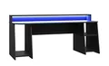 Produktbild: FORTE TEZAUR Gaming Schreibtisch, Holzwerkstoff, Schwarz matt, (B/H/T) 200 / 91,1 / 72 cm