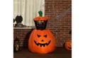 Produktbild: Outsunny LED-Dekofigur Aufblasbar Kürbisgeist Helloween-Gartendeko mit LED wasserdicht (Halloween Deko, 1 St., Halloweendekorationen), Orange 76 x 64 x 91-115 cm