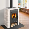 Produktbild: Haas+Sohn Tirol Kaminofen Perlschwarz / Creme 6 kW