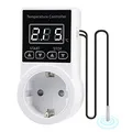Produktbild: Temperaturregler Temperaturschalter - Temperaturregler 230v mit Fühler, Wasserdicht Thermostat Heizung Smart, Thermostat Steckdose für Gewächshaus Terrarium Aquarium Treibhaussaatkeimung Heizung