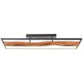 Produktbild: Brilliant Chaumont LED Deckenleuchte 100x30cm 48W Warmweiß Schwarz Holz G80114/7