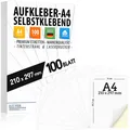 Produktbild: 100 selbstklebende DIN A4 Etiketten Aufkleber 210x297 mm universell bedruckba...