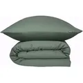 Produktbild: Schiesser - Bettwäscheset Ella - Baumwollsatin - 2-teilig - 135 X 200 Cm - Dunkelgrün