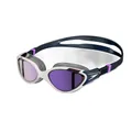 Produktbild: Speedo Damen Biofuse 2.0 verspiegelte Schwimmbrille | Design für Damen | Patentierter Verstellmechanismus | Anti-Beschlag | Bequemer Sitz Schwimmbrille, White/True Navy/Sweet Purple, Einheitsgröße