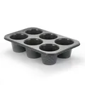Produktbild: Jumbo tiefe Muffinform - 6 Tassen muffinformen aus Karbonstahl mit Antihaftbe...
