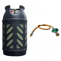 Produktbild: Premium Kunststoff Propan-Gasflasche 10 kg Umrüstset für Gasgrills und Koche