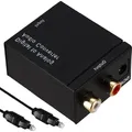 Produktbild: Audio Konverter Wandler Digital Adapter Toslink SPDIF Analog Konverter Adapter Koaxial Da Wandler Optisch auf auf Klinke 3,5mm Cinch RCA Schwarz Retoo