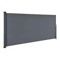 Produktbild: Juskys® Seitenmarkise Dubai 500 x 180 cm ausziehbar Blickdicht, Sichtschutz für Balkon & Terrasse, Seitenrollo Wandhalterung - anthrazit