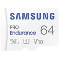 Produktbild: Samsung PRO Endurance microSDXC-Karte 64 GB Class 10, UHS-Class 1 4K-Videounterstützung, inkl. SD-Adapter, stoßsicher
