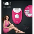 Produktbild: Braun Silk-épil 3 3-410 Corded Epilator Hair Removal + 2 Extras - Raspberry - Rosa