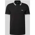 Produktbild: BOSS Green Regular Fit Poloshirt mit Label-Stitching Modell 'Paddy' in Dunkelblau, Größe XXL