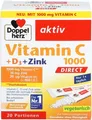 Produktbild: Doppelherz Vitamin C 1000 + D3 + Zink DIRECT 20 Stück