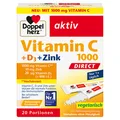 Produktbild: Queisser Pharma GmbH & Co. KG DOPPELHERZ Vitamin C 1000+D3+Zink DIRECT Pellets 20 St 19528867