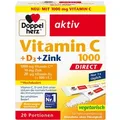 Produktbild: Doppelherz Vitamin C 1000+D3+Zink Direct Pellets 20 St