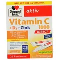 Produktbild: Doppelherz DOPPELHERZ Vitamin C 1000+D3+Zink DIRECT Pellets 20 Stück Pellets
