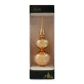 Produktbild: Christbaumspitze gold glänzend mit Golddekor, ca. 34 cm Baumspitze Baumschmuck