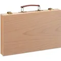 Produktbild: Relaxdays Malkoffer Buchenholz Natur 56-teilig Verschließbar 37 cm x 27 cm x 5 cm 1,3 kg