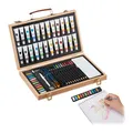 Produktbild: Malkoffer Holz Künstlerkoffer Zeichenset Malset Malerei-Set 56-tlg. Art Set XL