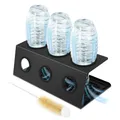 Produktbild: Flaschenhalter für Sodastream,Abtropfständer für Sodastream,Edelstahl Abtropfhalter Abtropfständer Abtropfgestell mit Herausnehmbare Abtropfmatte,Flaschenbürste und Schutzringe,für Duo Crystal