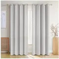 Produktbild: Blumtal Verdunkelungsvorhang 2er-Set Gardinen Wärmeisolierend Blickdicht (2 St), Ösen, verdunkelnd, mit Ösen grau 140 cm x 265 cm