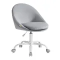 Produktbild: SONGMICS Homeoffice Stuhl, Schminkstuhl aus Samt, Schreibtischstuhl, Schaumstoffpolsterung, höhenverstellbar, für Arbeitszimmer, Schlafzimmer, Taubengrau OBG020G04
