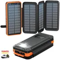 Produktbild: Solar Powerbank 26800mAh 4 Solarpanels USB-C Eingang 2 USB-A