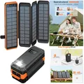 Produktbild: Solar Powerbank 26800mAh mit 4 Solarpanels und Taschenlampe für Tablets