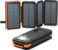 Produktbild: Solar Powerbank 26800mAh 4 Solarpanel Wasserfest 5V 2.1A 3.1A USB-A USB-C für