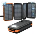 Produktbild: Solar Powerbank 26800mAh mit 4 Solarpanel für Outdoor Camping Reise