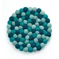Produktbild: CILIO Untersetzer aus 100% Schafwolle LANA AZZURRO rund 21 cm blau