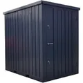Produktbild: LagercontainerXXL 1,5m Lagercontainer mit Einflügeltür & Doppelverriegelung RAL7021 Schwarzgrau 2,28x1,50x2,09